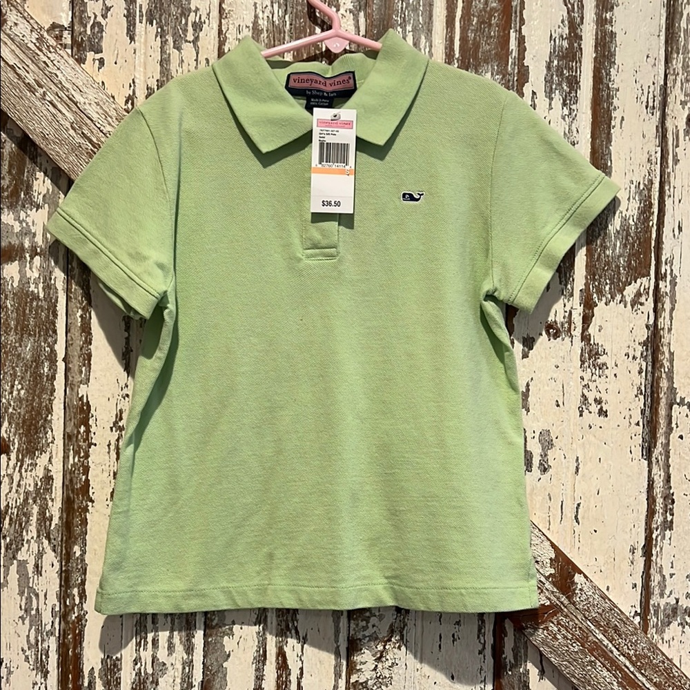 Vineyard Vines Kids Light Green Polo Shirt
